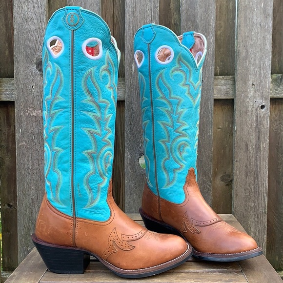 TONY LAMA Buckaroo 3R Tall Knee High Cowgirl Cowboy Western Boots, Size 9.5 - Picture 3 of 9